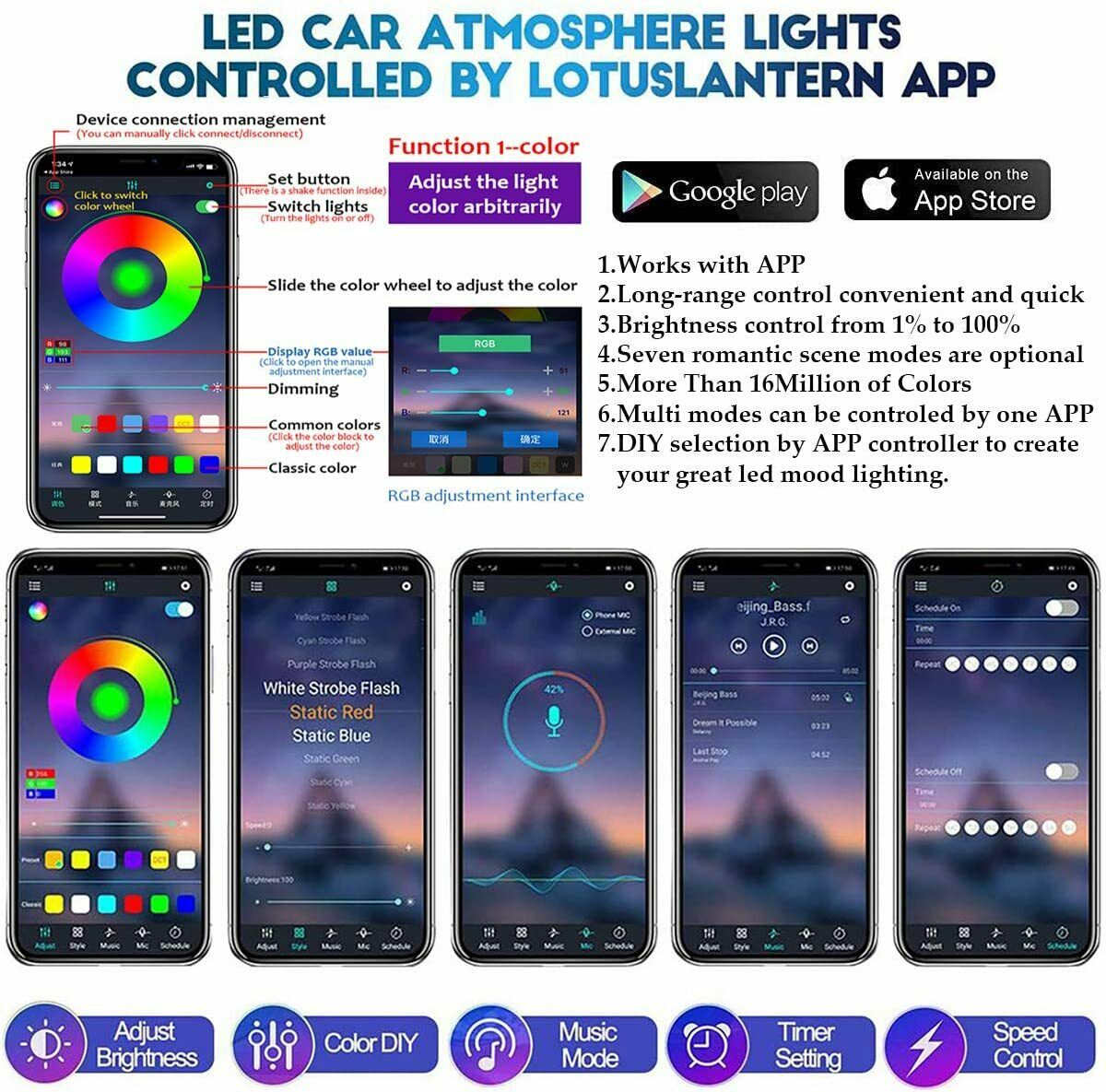 RGB Interior LED Light Strip