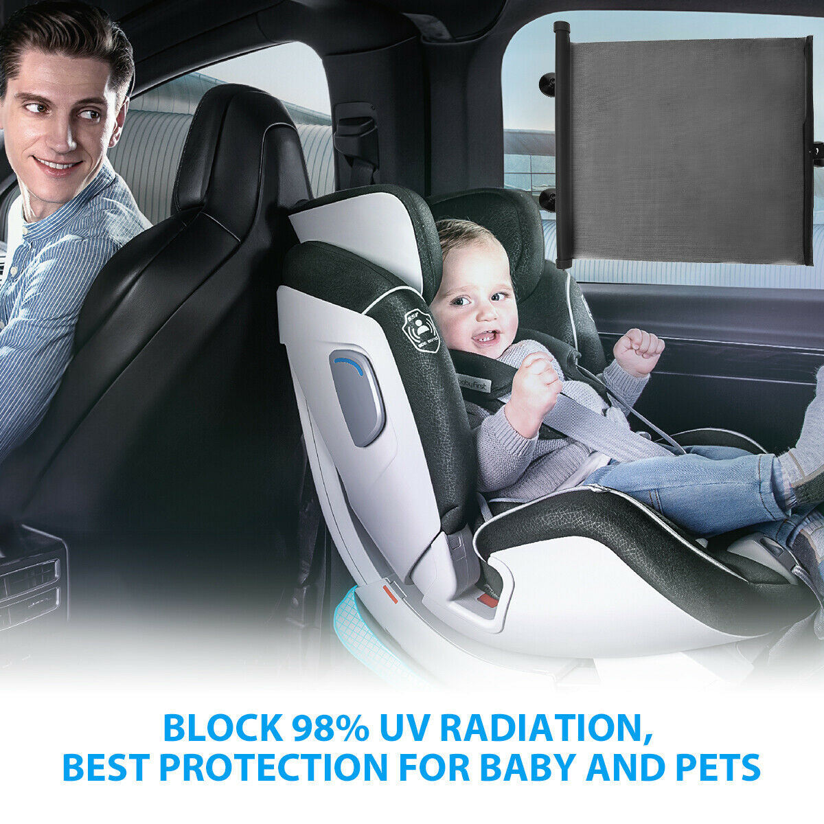 Retractable Roller Window Sunshade