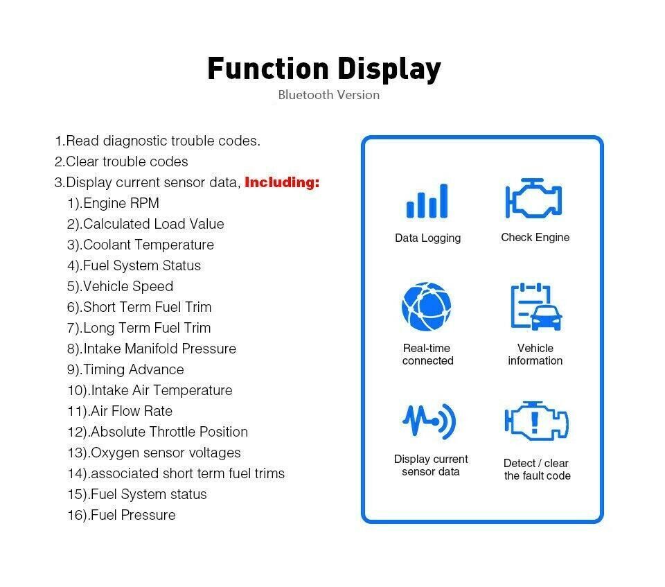 Android Bluetooth OBD2 Car Scanner