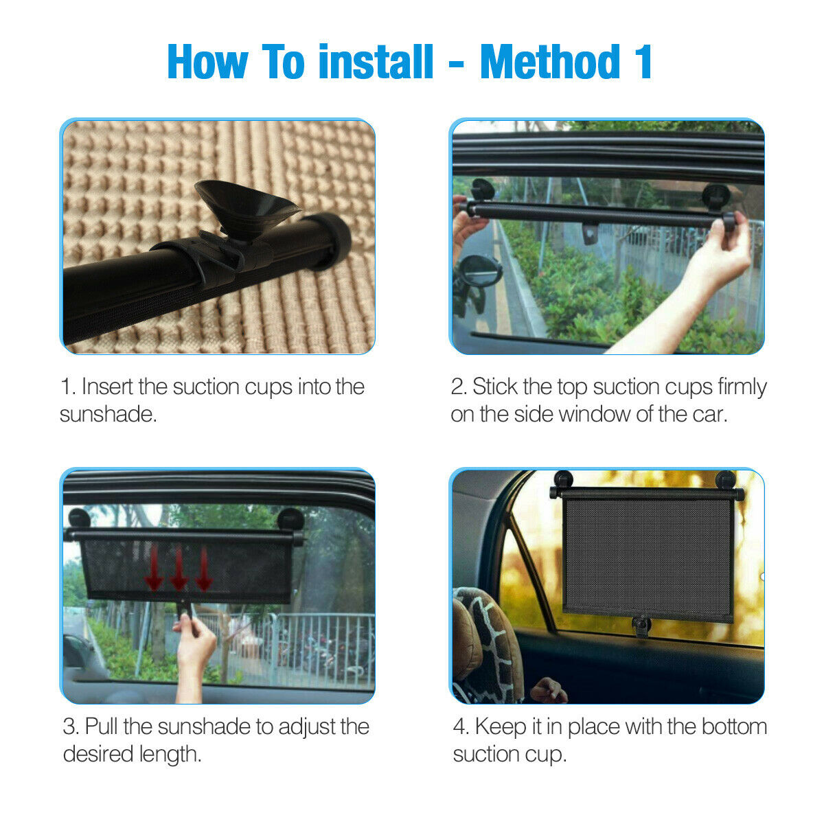 Retractable Roller Window Sunshade