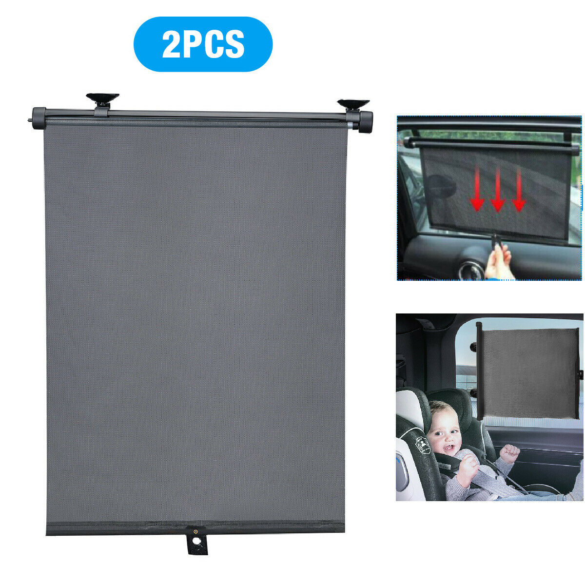 Retractable Roller Window Sunshade