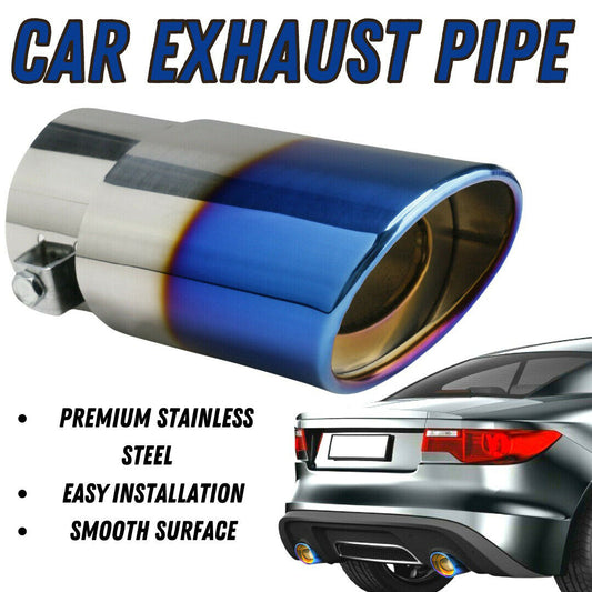 Chrome Blue Car Exhaust Pipe